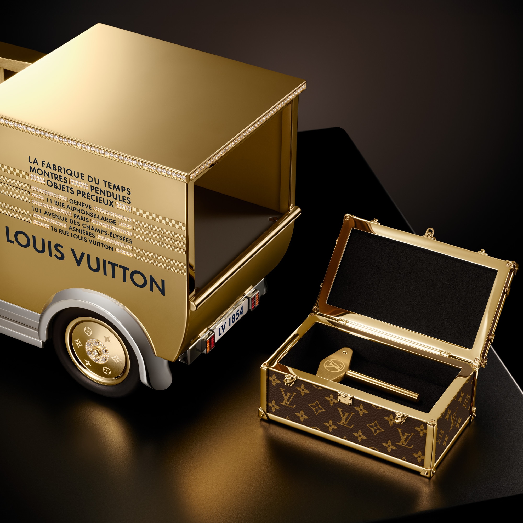 Louis Vuitton 気球オブジェ ドーム型ケース入り LOUIS VUITTON（ルイ・ヴィトン） エアバルーン ドーム 置物 ガラス