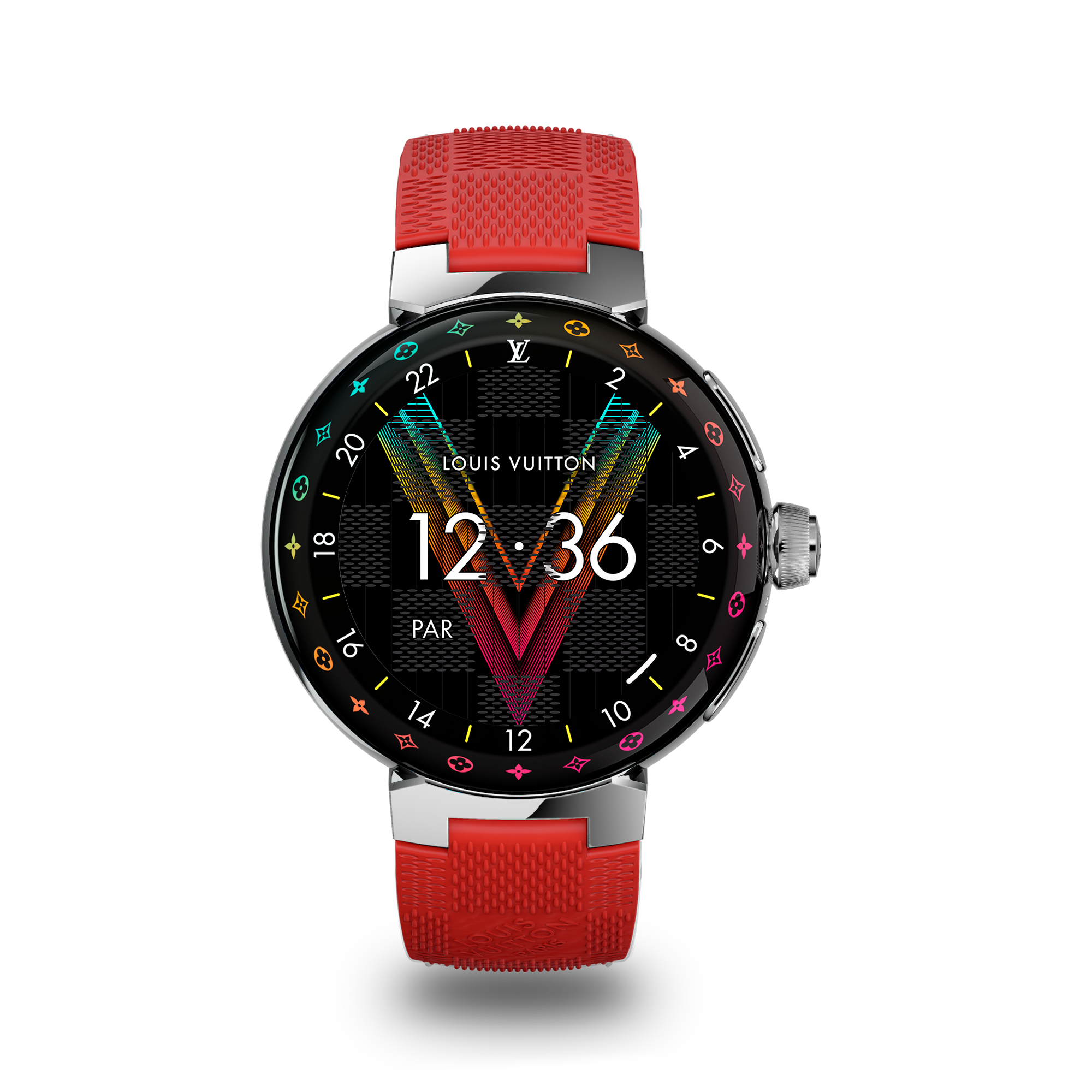 louis vuitton red watch