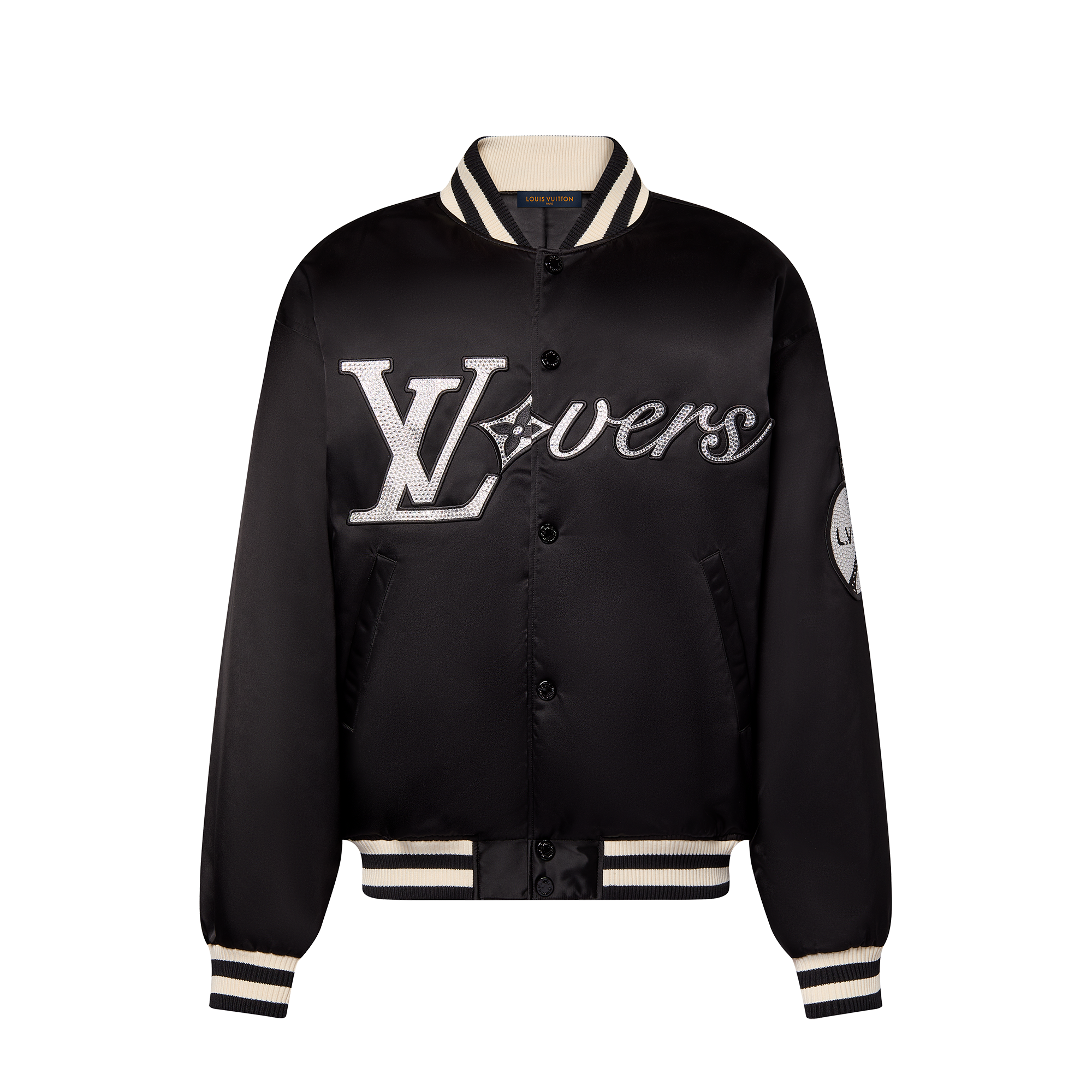 ルイヴィトン LOUIS VUITTON ブルゾン サイズ34 S レディース FMOW30HX4 黒×シルバー 値下げ 20240405 LOUIS VUITTON コットンジャケット 34サイズ LOUIS VUITTON ルイ