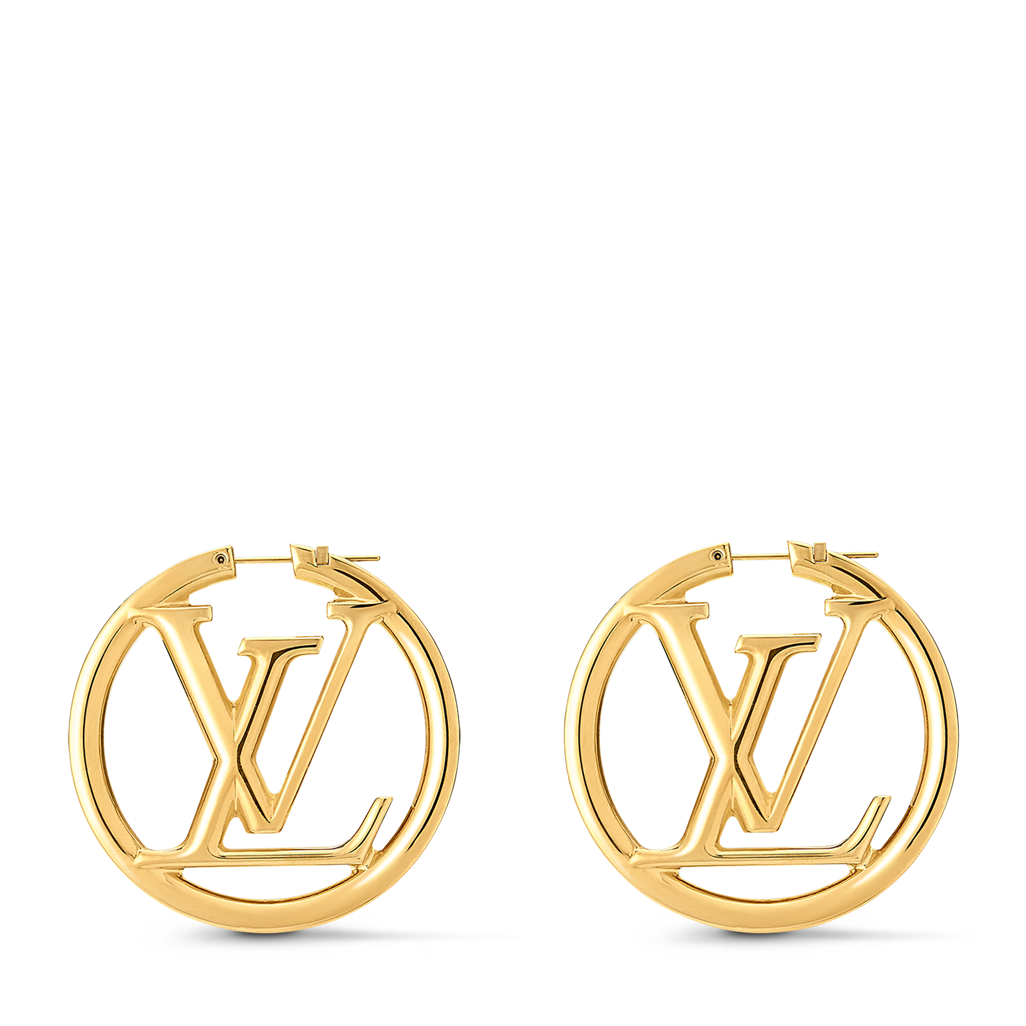 Louis Vuitton ゴールド 流暢 LVロゴ ピアス(片耳用)ヴィトン