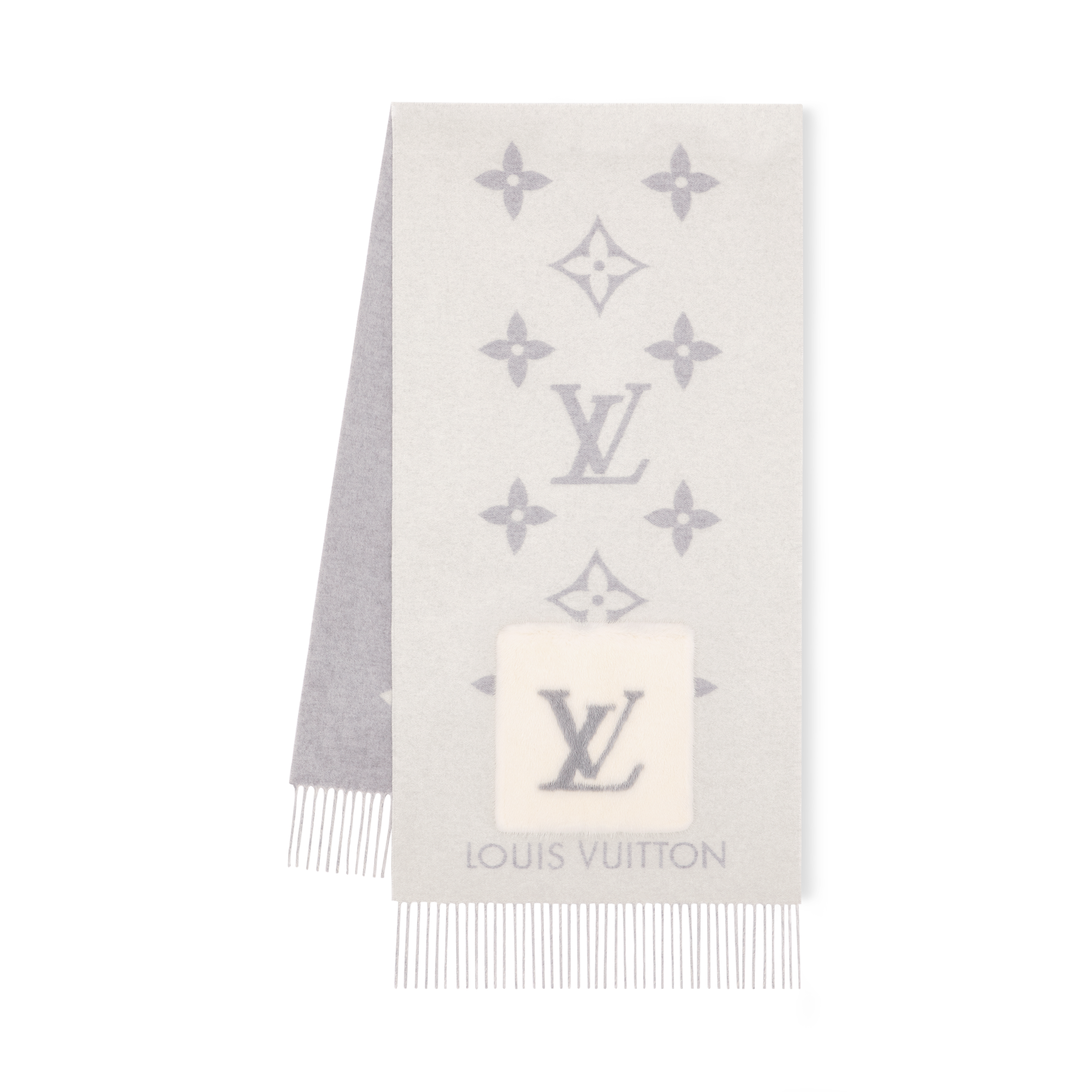 Louis Vuitton モノグラムマフラー グレー ウィメンズ マフラー 