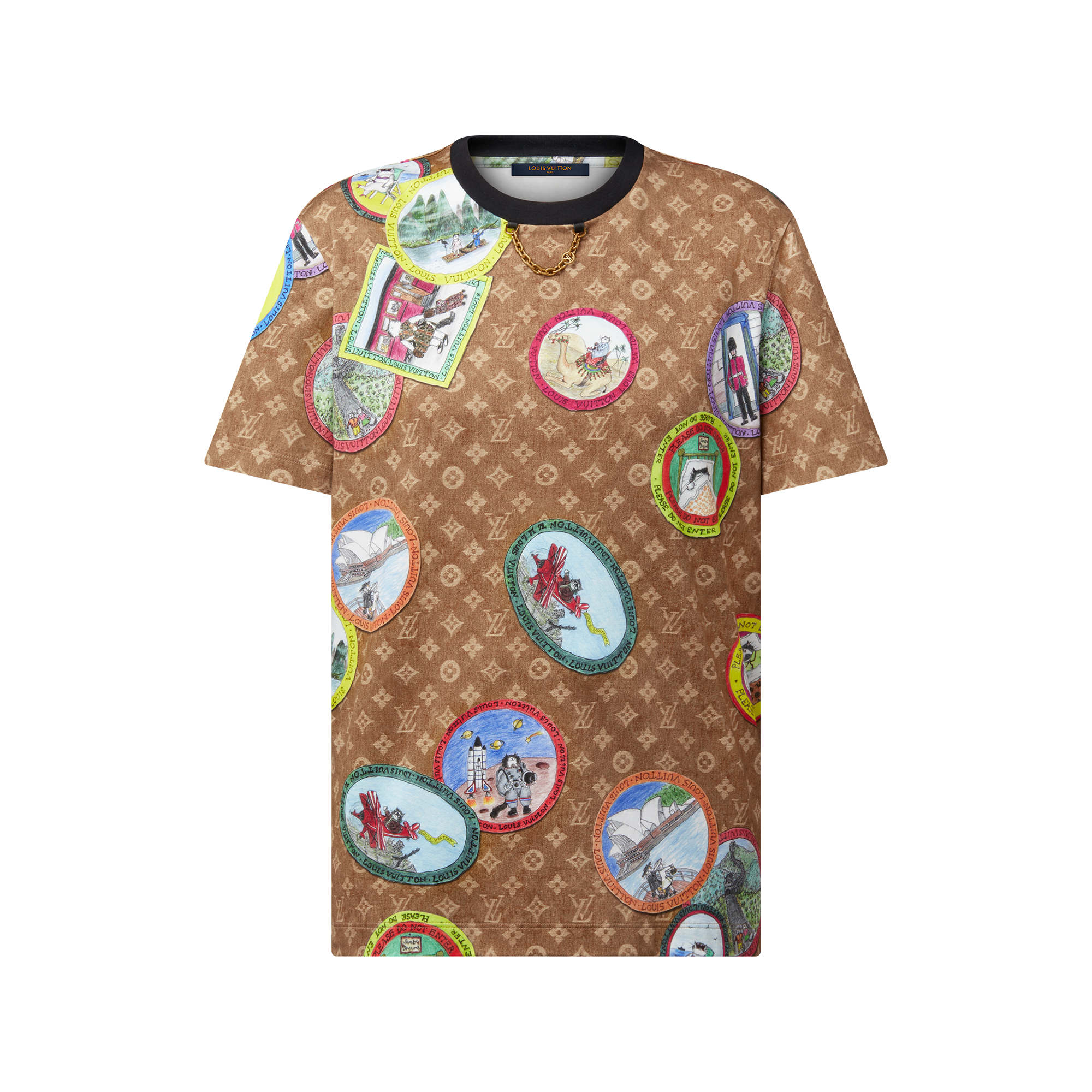 ルイヴィトン 22年モデル グラディエントLVサークル Tシャツ 袖フリル  