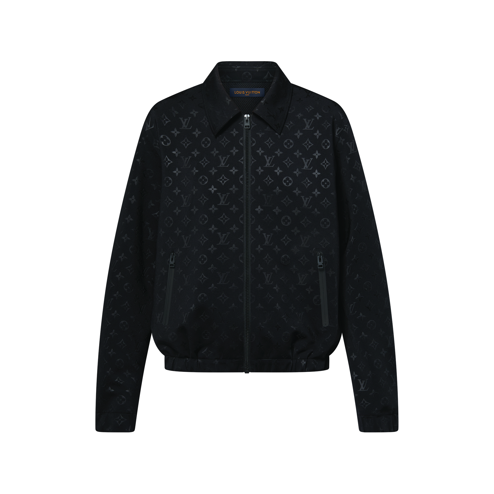 LOUIS VUITTON ノーカラー ジャケット 38 黒に近いグレー 【公式通販】