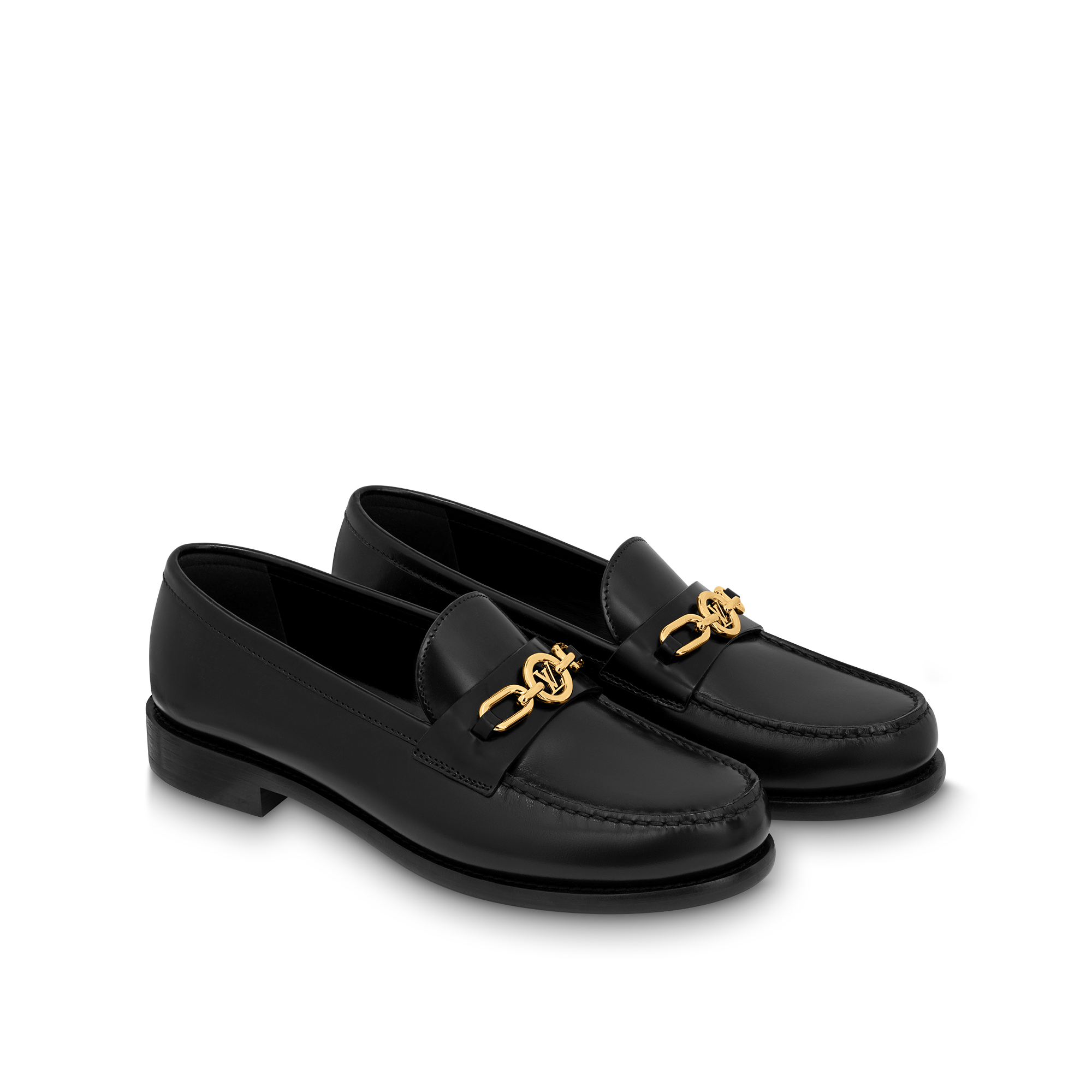 未使用品 LOUIS VUITTON ローファー チェスライン サークルロゴ LOUIS 