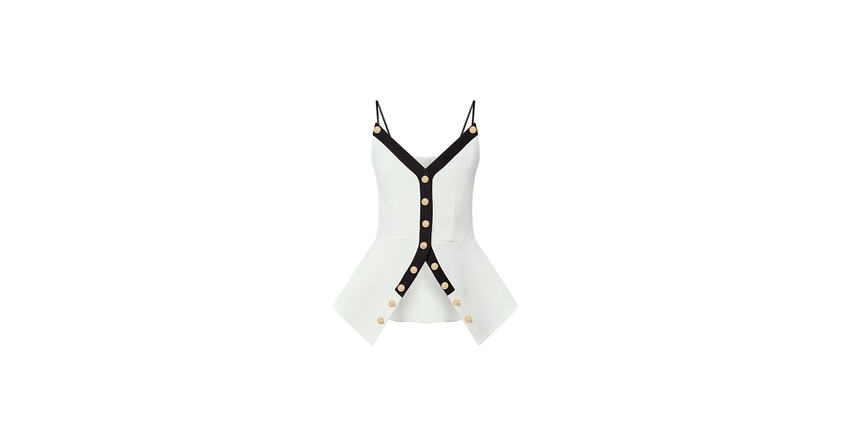 LOUIS VUITTON◇ペプラムトップス/34/ポリエステル/GRY/RW201B NHY 