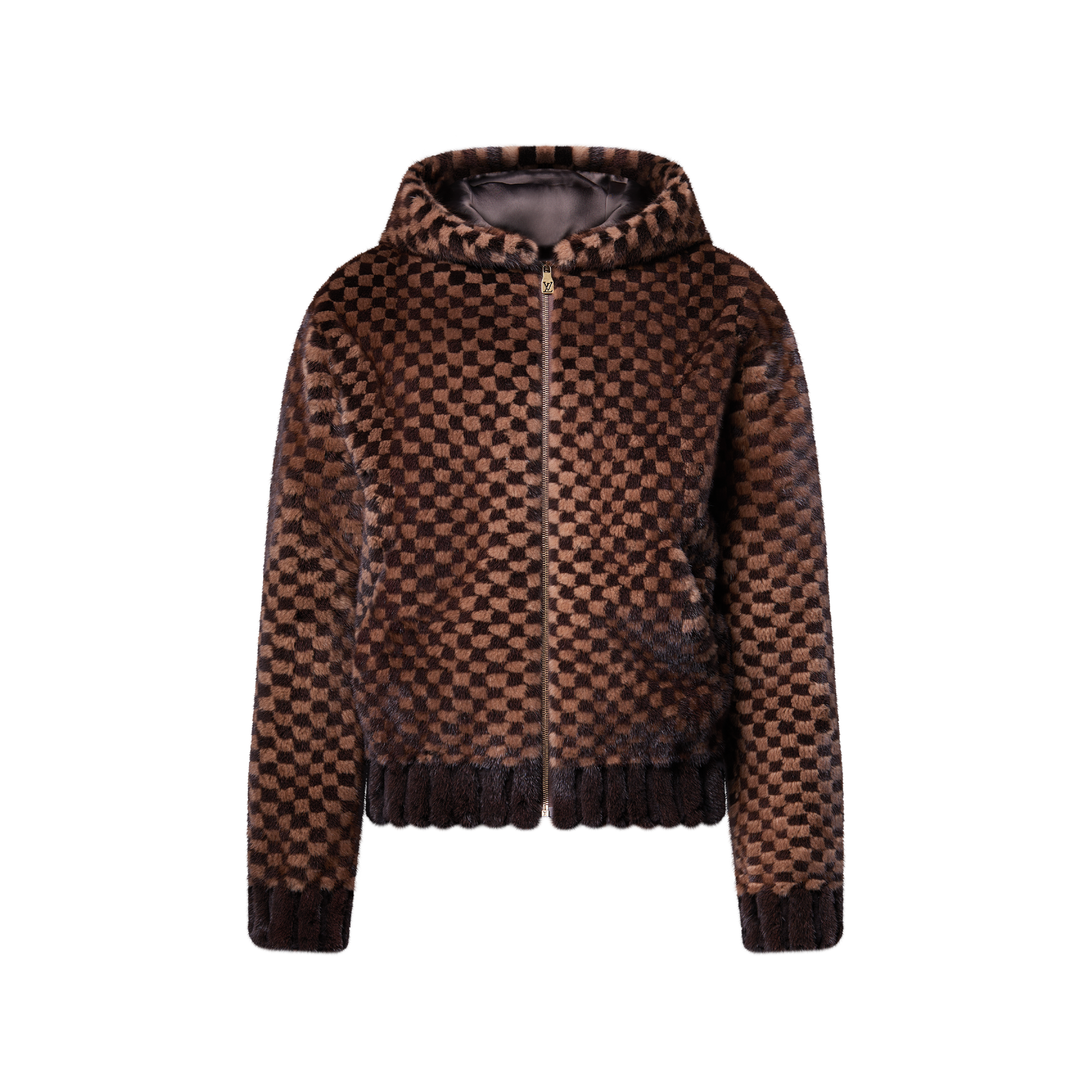 LOUIS VUITTON ルイ ヴィトン ミンクボンボン付 モノグラム編柄 