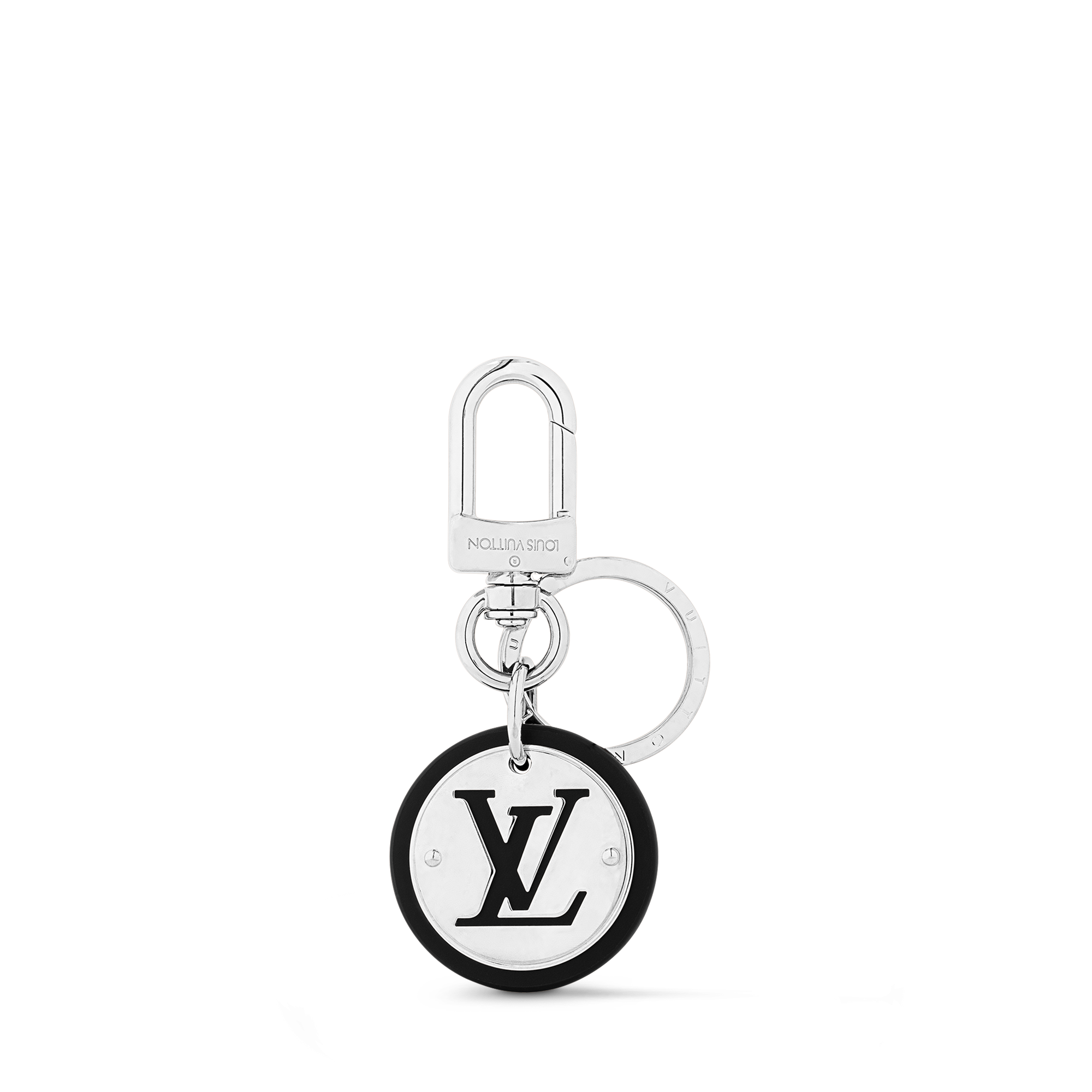 LOUIS VUITTON LVイニシャル キーリングメタリックブルー×シルバー 