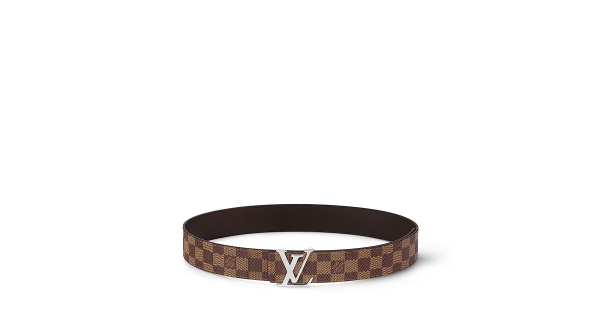 ベルト・LV イニシャル 40MM リバーシブル ダミエ・グラフィット｜ルイ 