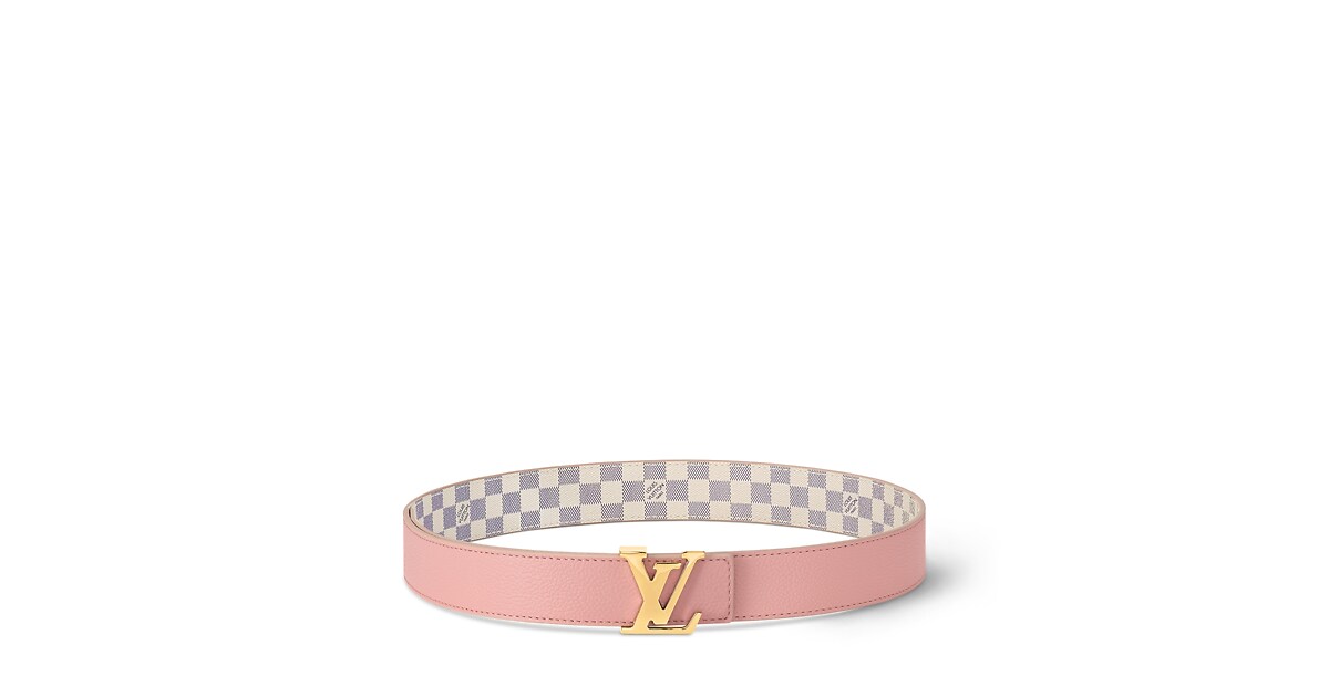 ベルト・LV イニシャル 30MM リバーシブル ダミエ・アズール｜ルイ 