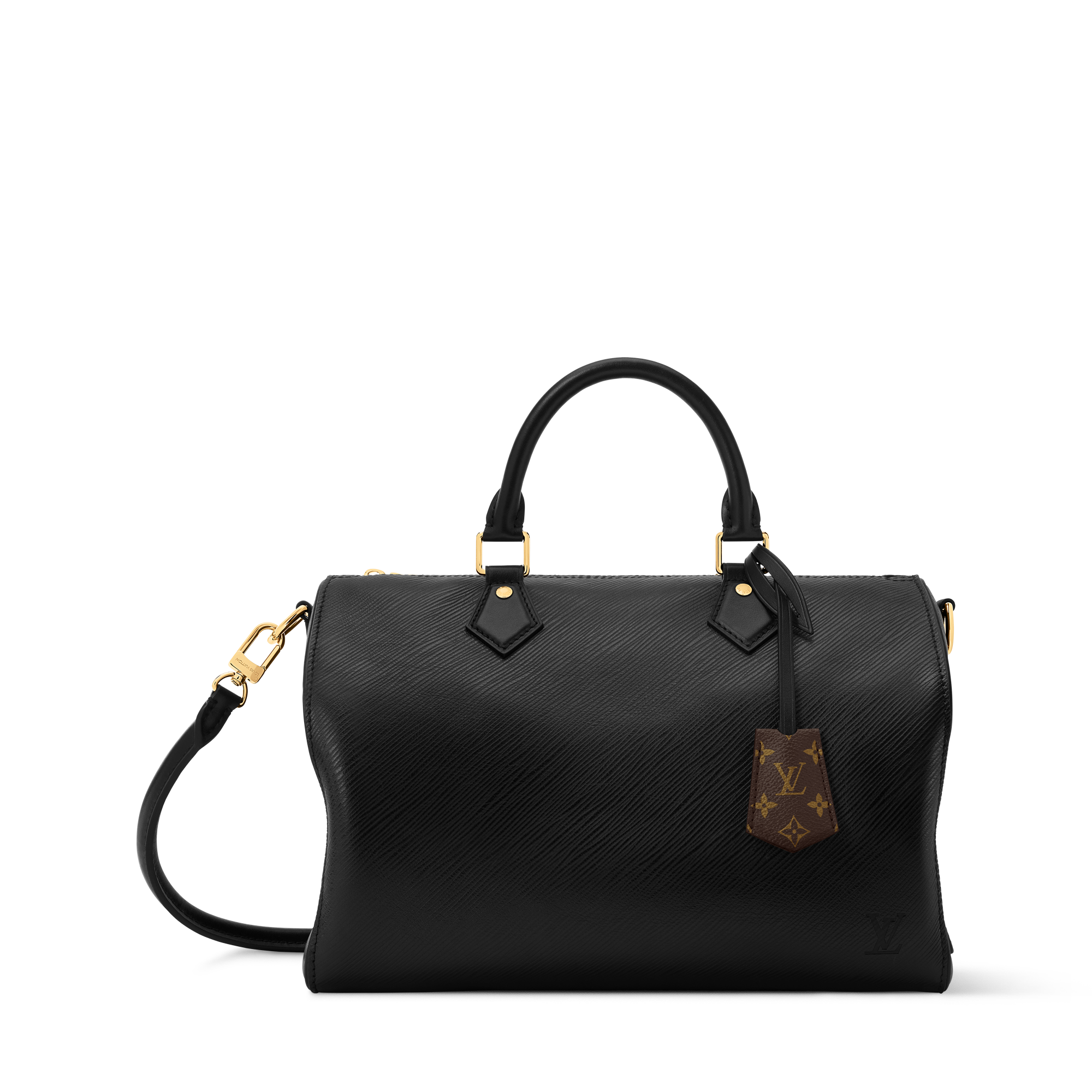 LOUIS VUITTON◇スピーディ30_エピ_BLK/レザー/BLK スピーディ・ソフト 