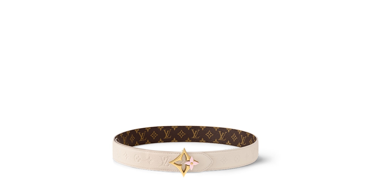 ベルト・LV フラワーグラム エナメル 30MM リバーシブル ｜ルイ 