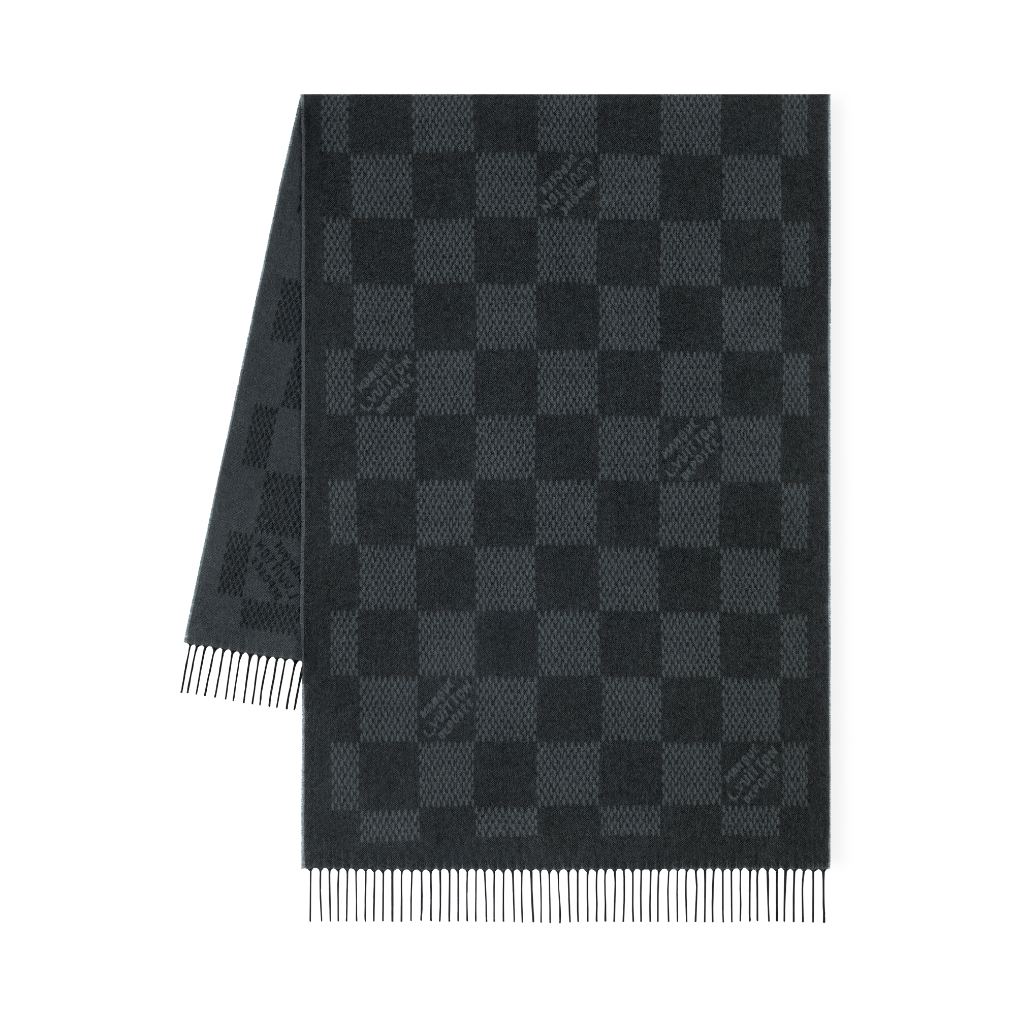 Louis Vuitton チェック柄マフラー 細身 Louis Vuitton チェック柄 