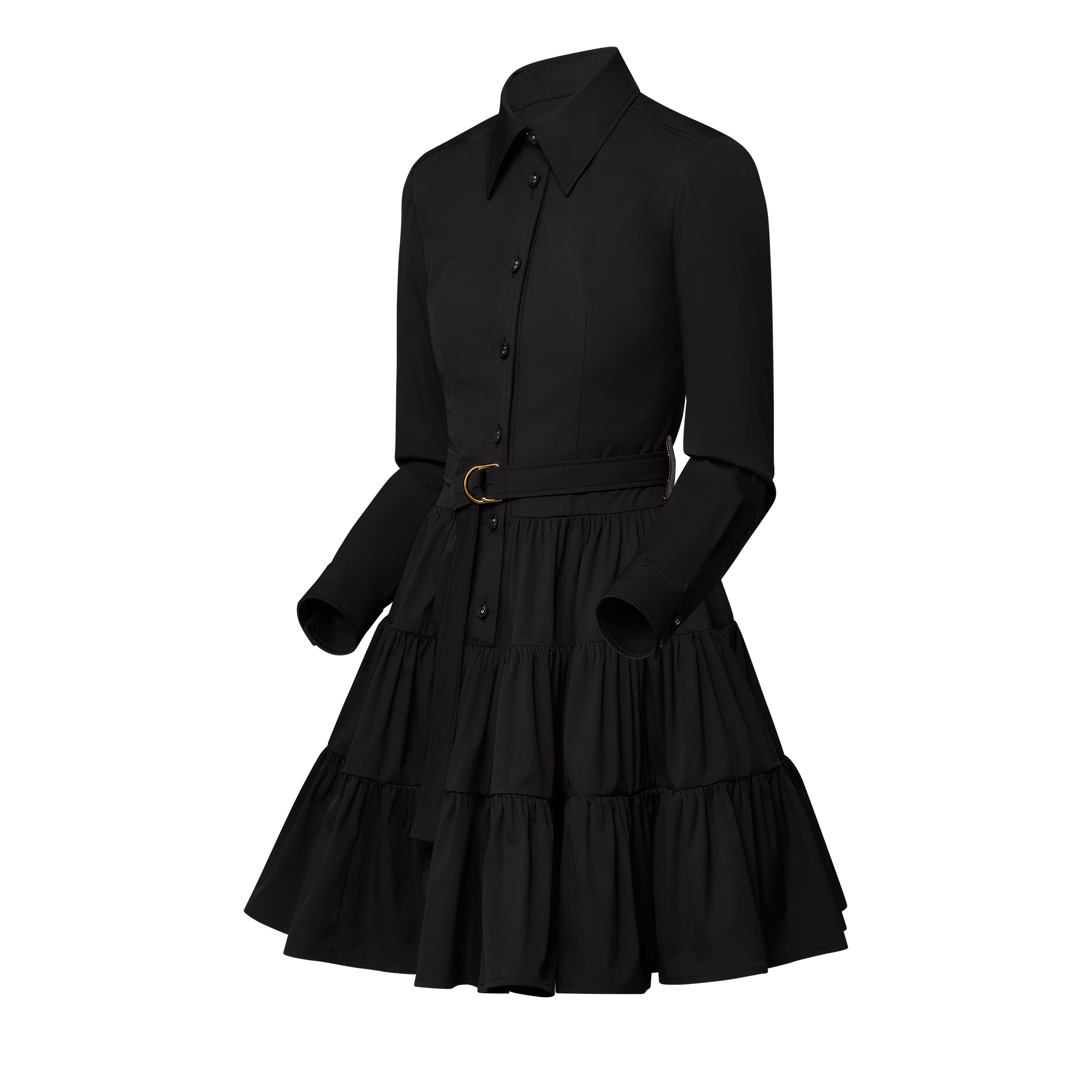 ベルテッド ティアードシャツドレス  ウィメンズ プレタポルテ(洋服) (製品ズーム)