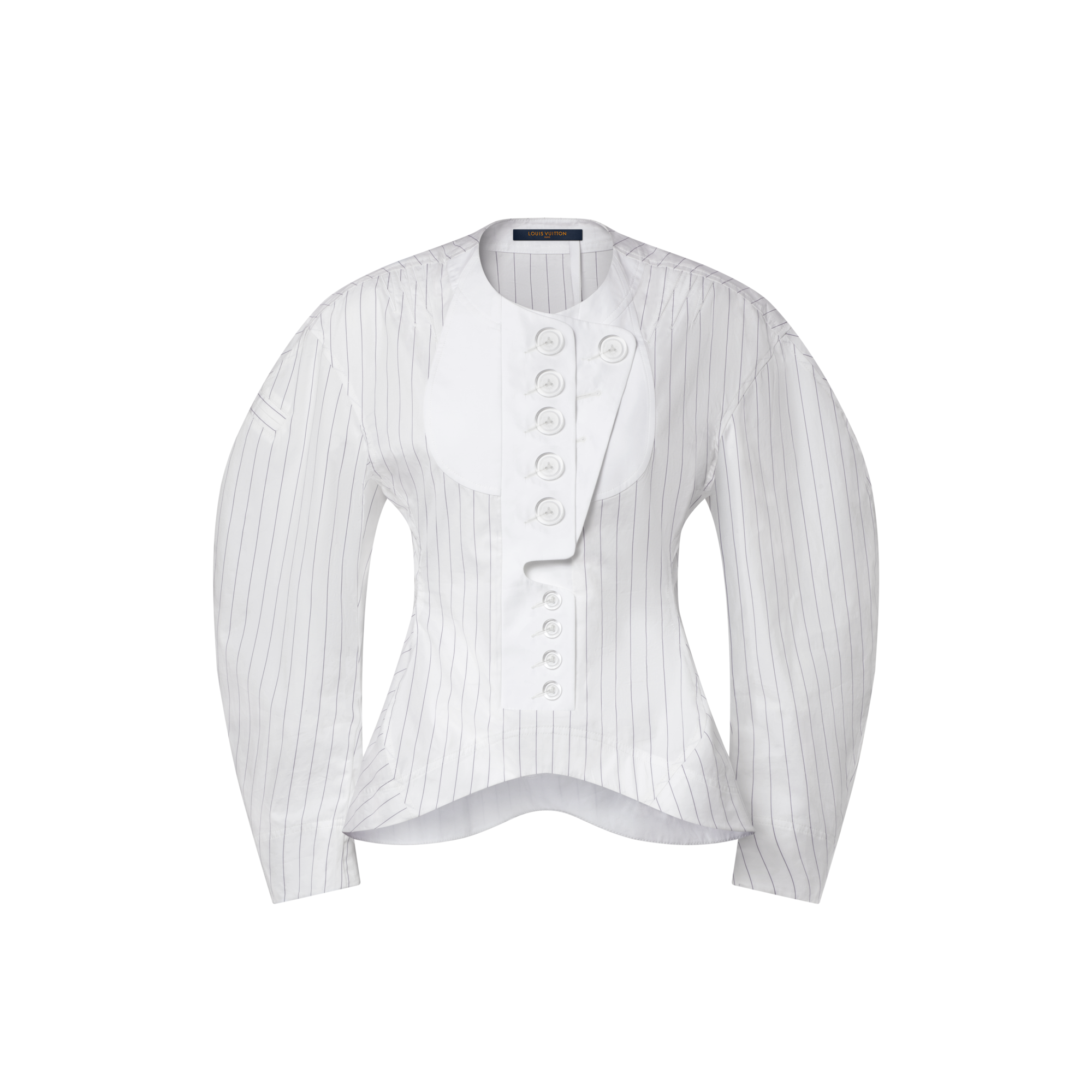 ビブフロント ストライプブラウス  ウィメンズ プレタポルテ(洋服) (製品ズーム)