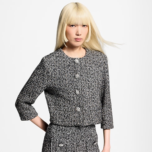 ビジューボタン グリッター ツイードジャケット ウィメンズ ウェア(洋服) (製品ズーム)