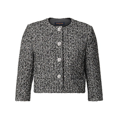ビジューボタン グリッター ツイードジャケット ウィメンズ ウェア(洋服) (製品ズーム)
