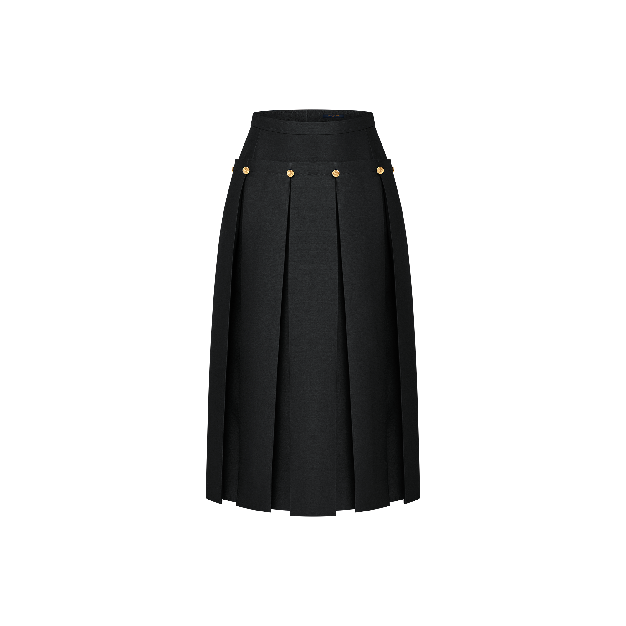LOUIS VUITTON シルクプリーツスカート 36（ボックスプリーツスカート 
