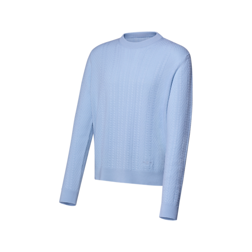 ケーブルニット ウールカシミヤ クルーネック メンズ ウェア(洋服) (製品ズーム)