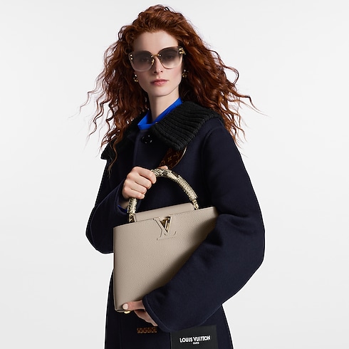 カプシーヌ MM パイソン ウィメンズ バッグ (製品ズーム)