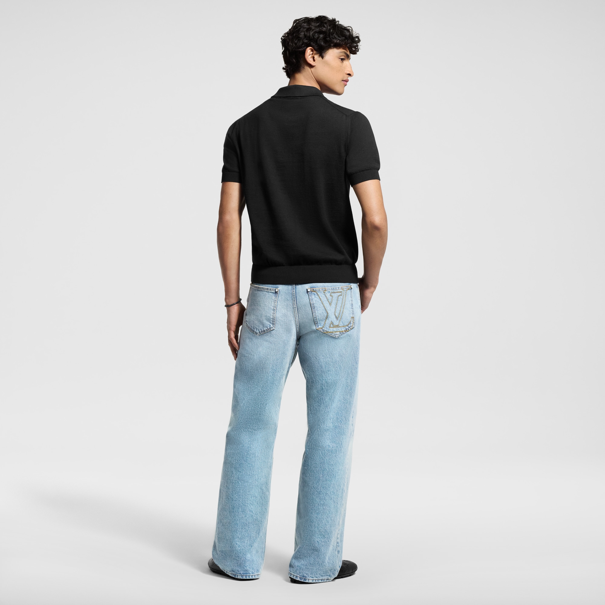 カシミヤアンドコットンブレンドショートスリーブポロ  メンズ プレタポルテ(洋服) (製品ズーム)