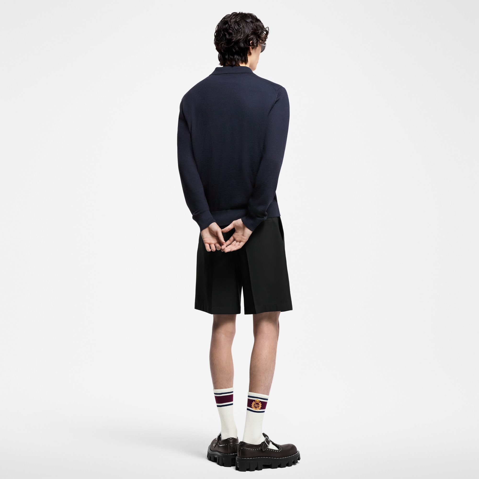 カシミヤロングスリーブポロ  メンズ ウェア(洋服) (製品ズーム)