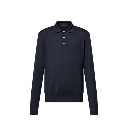 カシミヤロングスリーブポロ メンズ ウェア(洋服) (製品ズーム)