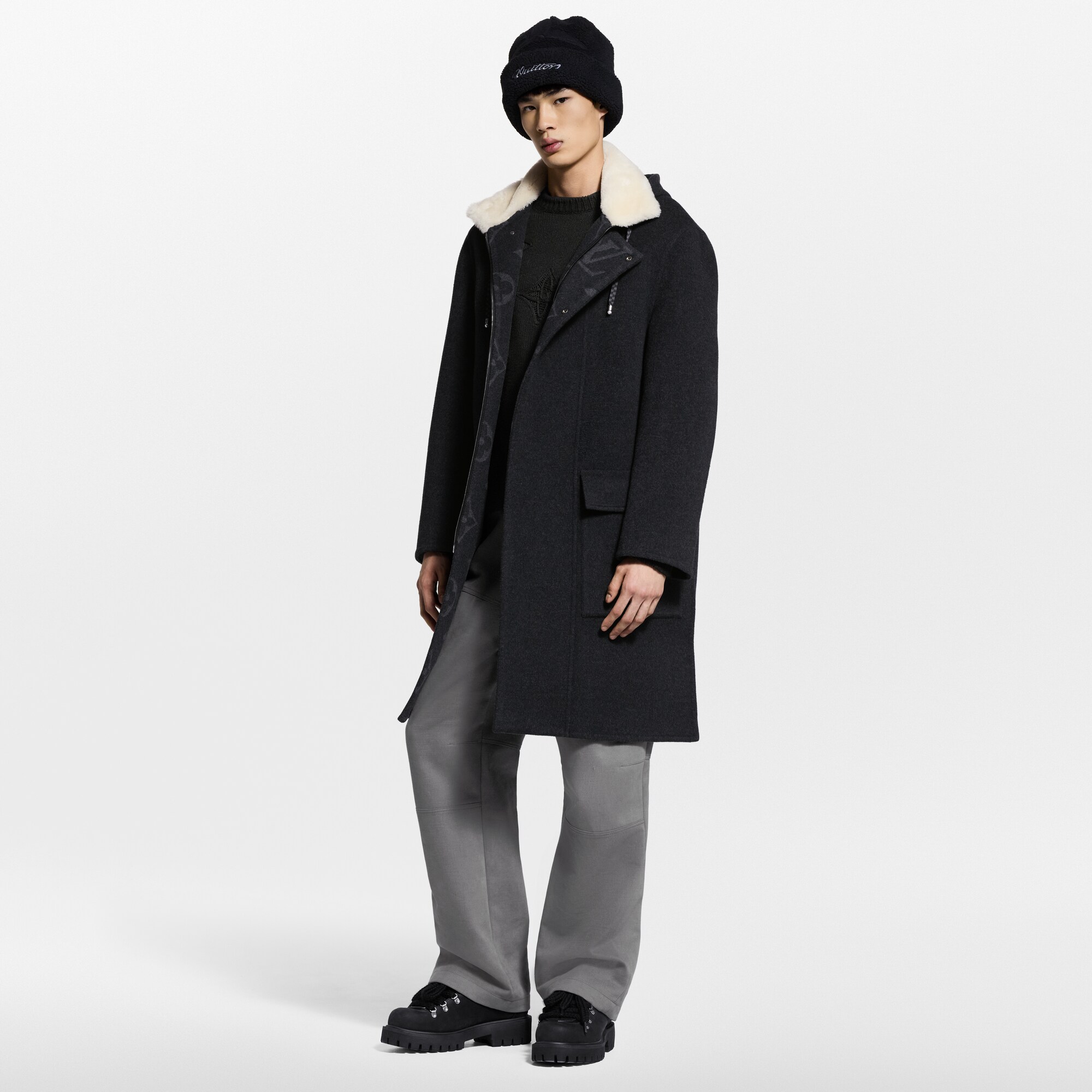 カシミヤシルクブレンドダブルフェイスコート  メンズ ウェア(洋服) (製品ズーム)