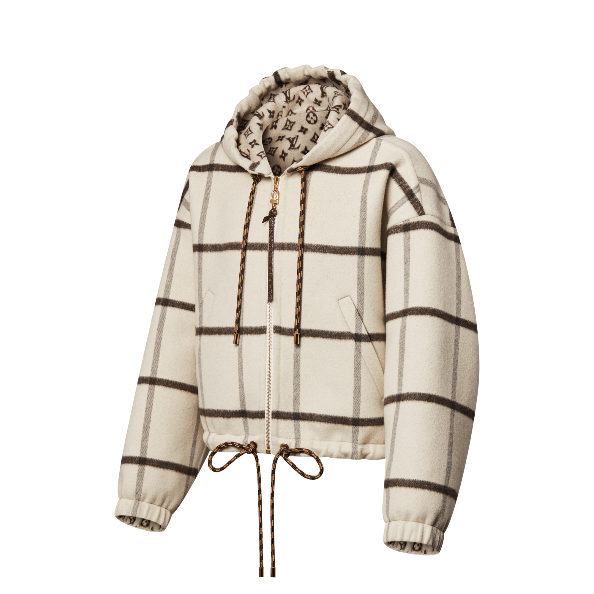 チェックモチーフ フーデッドジャケット  ウィメンズ ウェア(洋服) (製品ズーム)