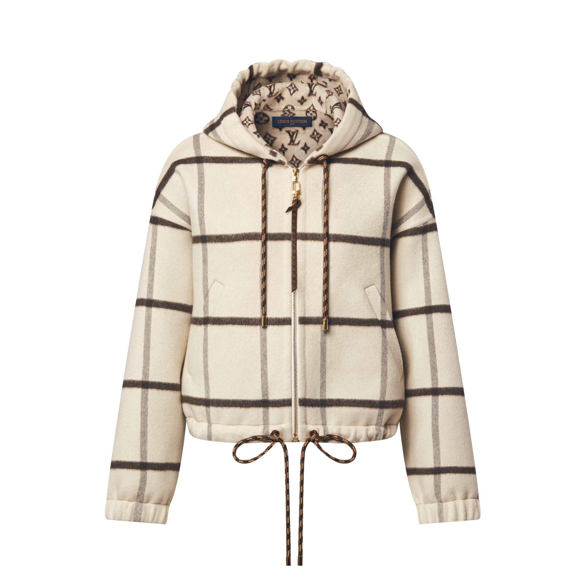チェックモチーフ フーデッドジャケット  ウィメンズ ウェア(洋服) (製品ズーム)