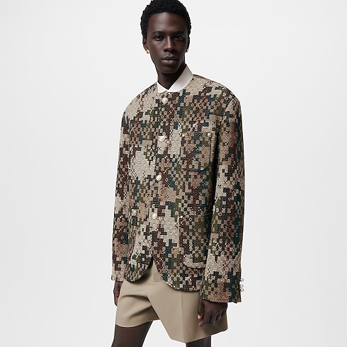 シックカラーレスカシミヤプレンドダミエツイード メンズ Discontinued Product (製品ズーム)