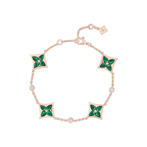 ブレスレット 4モチーフ スター ブロッサム BB (ピンクゴールド×マラカイト×ダイヤモンド) ジュエリー ジュエリー カテゴリー (製品ズーム)
