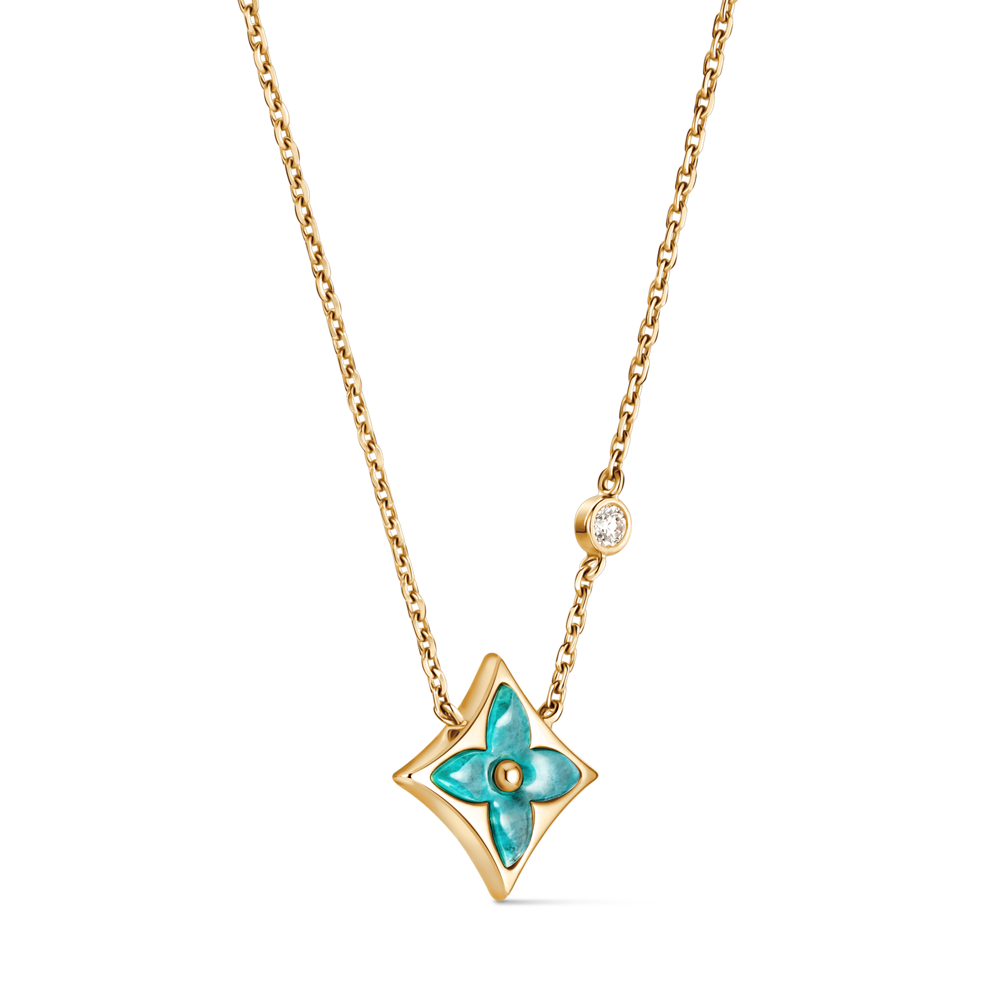 ペンダント カラー ブロッサム BB(イエローゴールド×アマゾナイト×ダイヤモンド)  ジュエリー ジュエリー カテゴリー (製品ズーム)