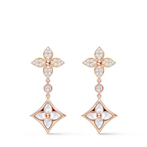 ピアス ドゥーブル スター ブロッサム(ピンクゴールド×ホワイト マザー・オブ・パール× ダイヤモンド) ジュエリー ジュエリー カテゴリー (製品ズーム)