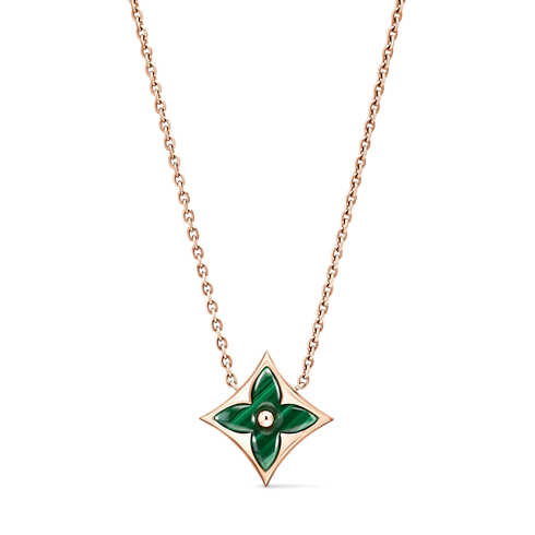 メダリオンネックレス M スター カラー ブロッサム (ピンクゴールド×マラカイト) ジュエリー ジュエリー カテゴリー (製品ズーム)