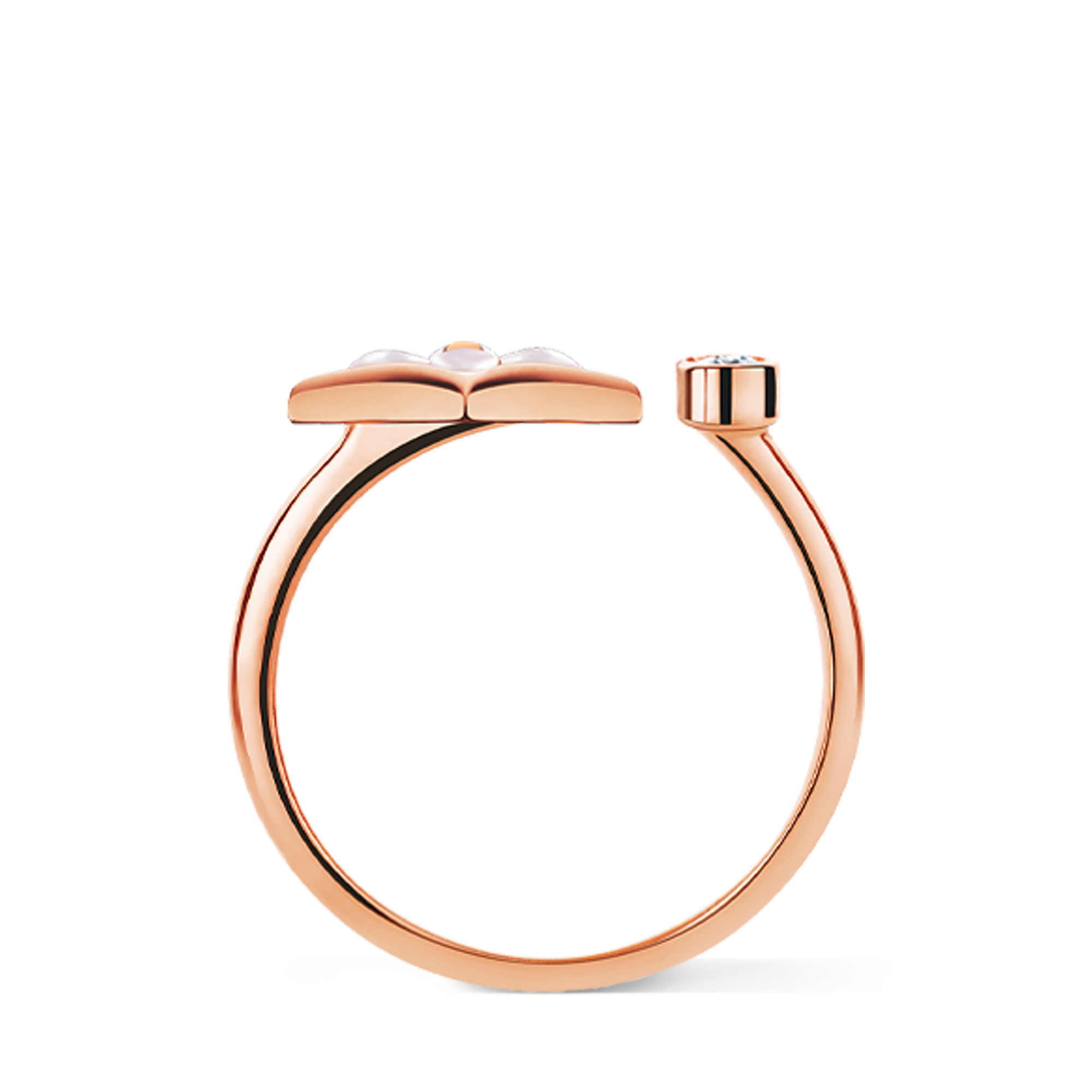 リング スター ブロッサム ミニ(ピンクゴールド×ホワイト マザー･オブ･パール×ダイヤモンド)  ジュエリー ジュエリー カテゴリー (製品ズーム)