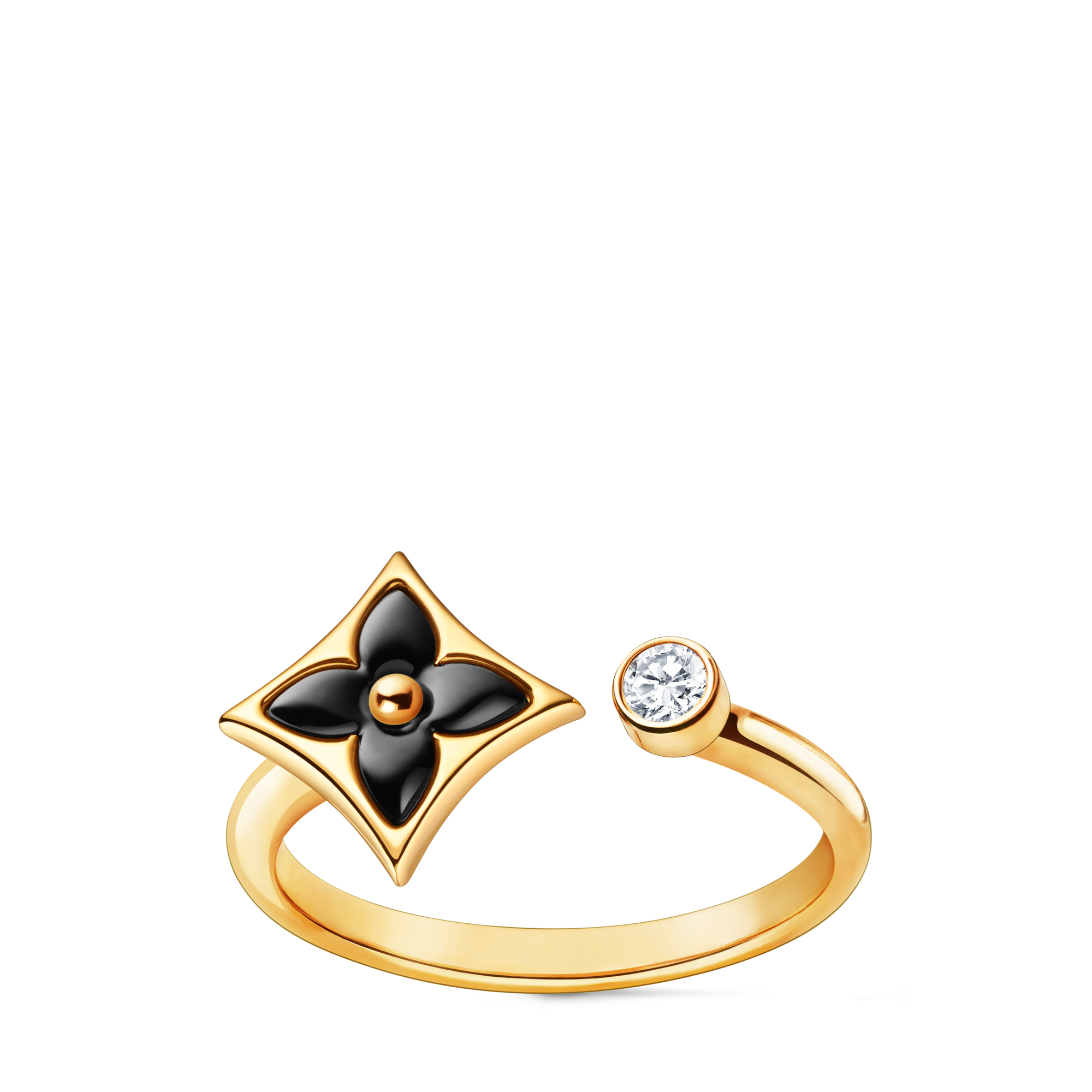 リング スター ブロッサム ミニ(イエローゴールド×オニキス×ダイヤモンド）  ジュエリー ジュエリー カテゴリー (製品ズーム)