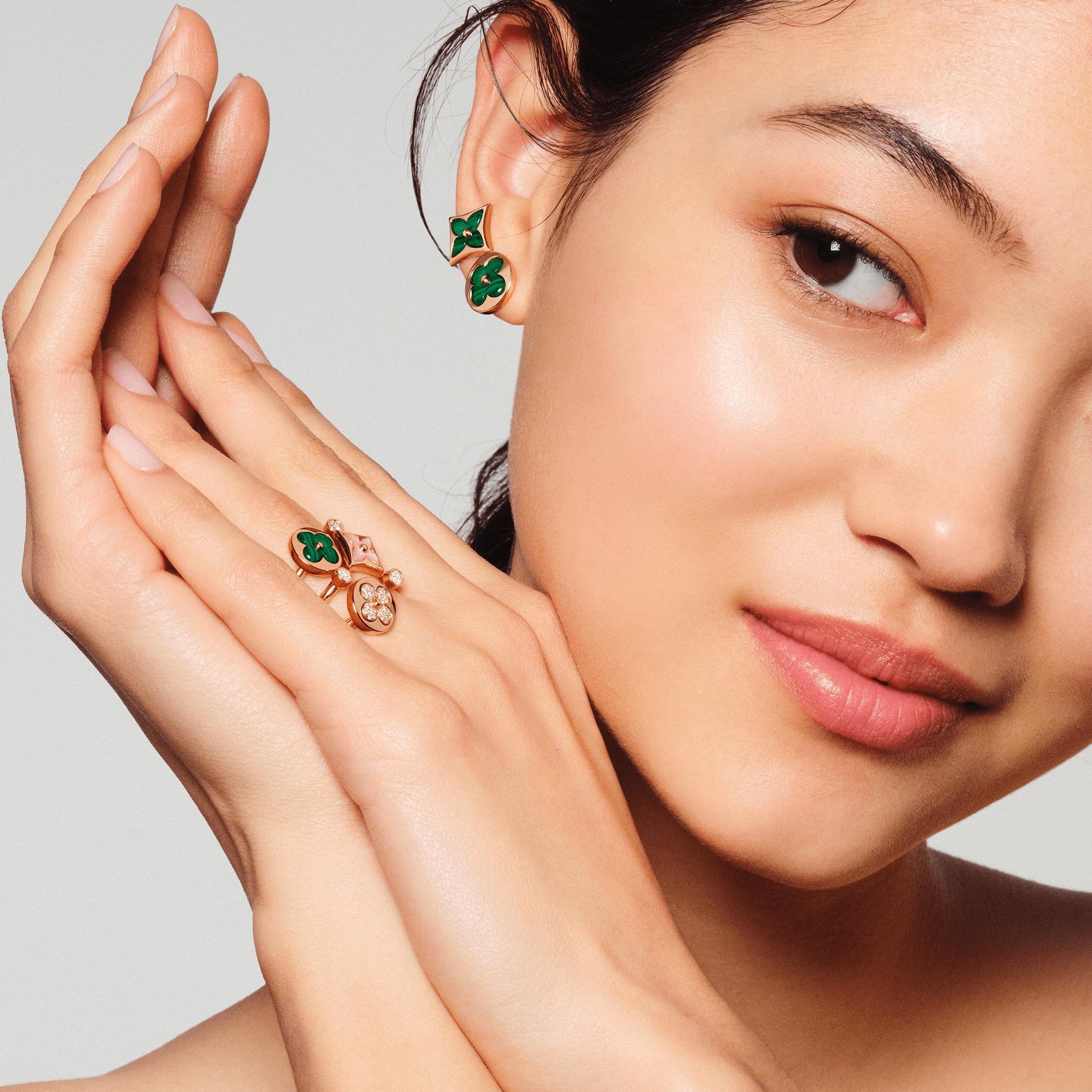 リング サン ブロッサム ミニ（ピンクゴールド×マラカイト×ダイヤモンド）  ジュエリー ジュエリー カテゴリー (製品ズーム)