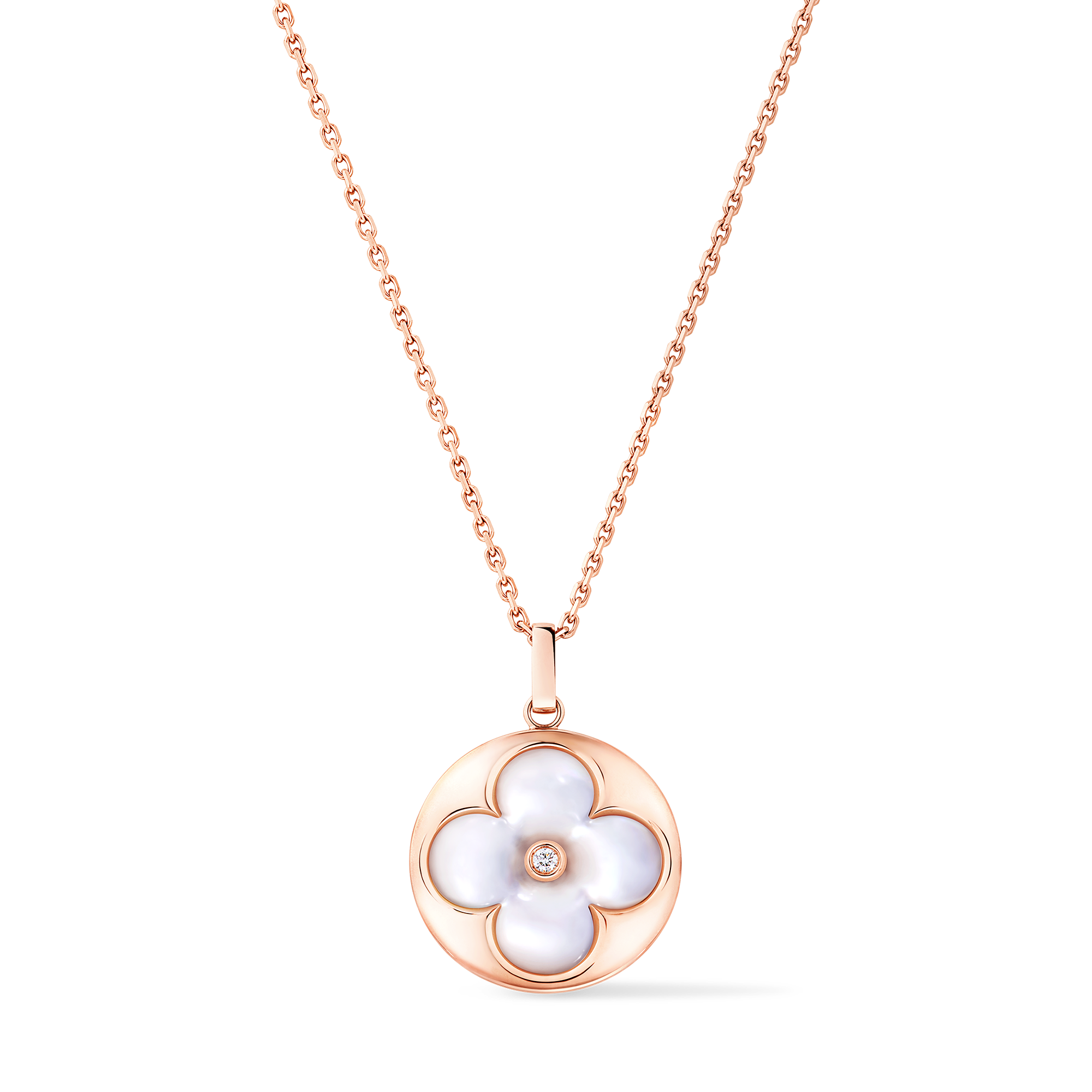 メダリオンネックレス ブロッサム XL(ピンクゴールド×ホワイト マザー･オブ･パール×ダイヤモンド)  ジュエリー ジュエリー カテゴリー (製品ズーム)