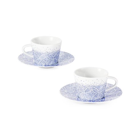 Constellation Set of 2 Coffee Cups and Saucers トランク、トラベル & ホーム ホーム & テーブルウェア (製品ズーム)