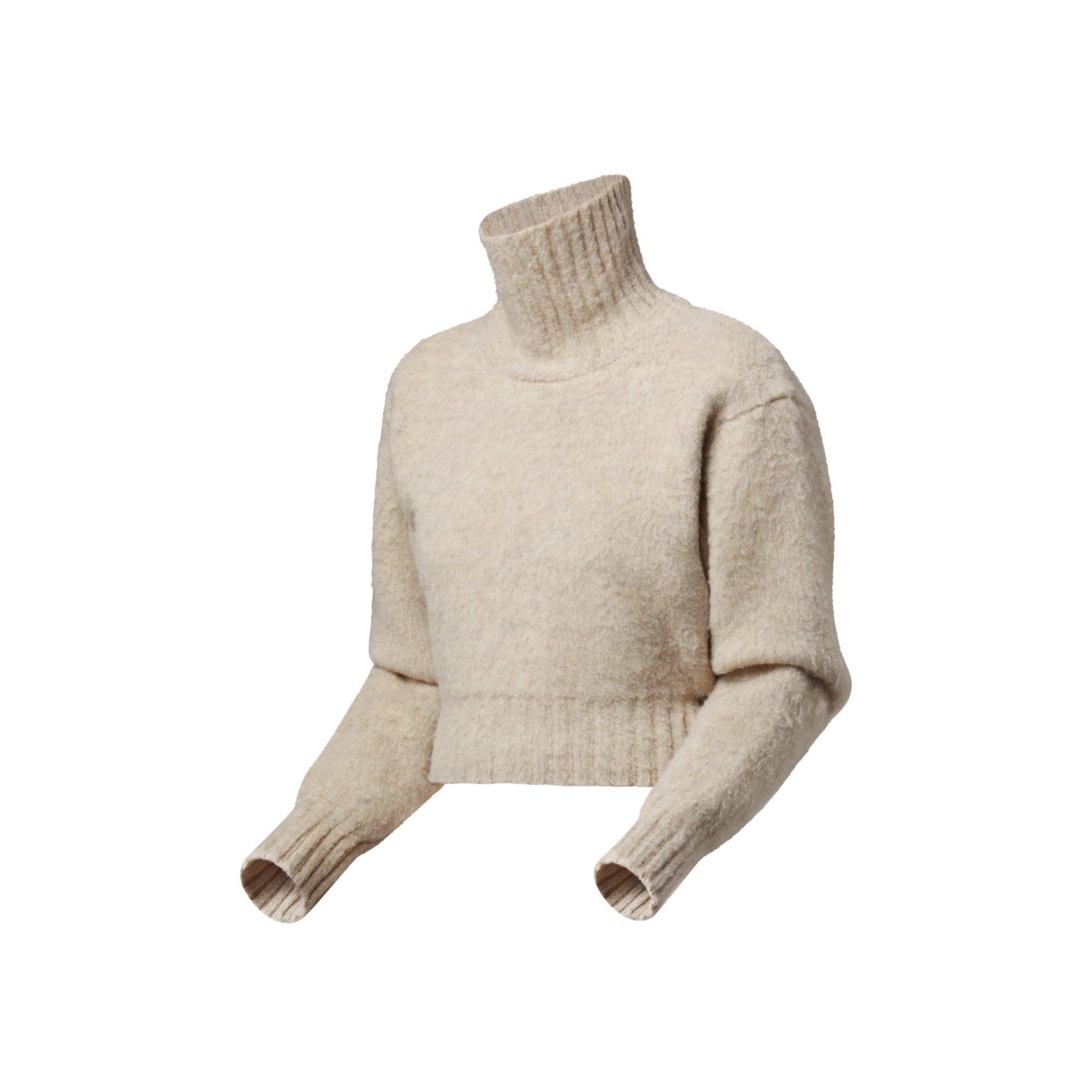 クロップド ブラッシュドニットプルオーバー  ウィメンズ プレタポルテ(洋服) (製品ズーム)