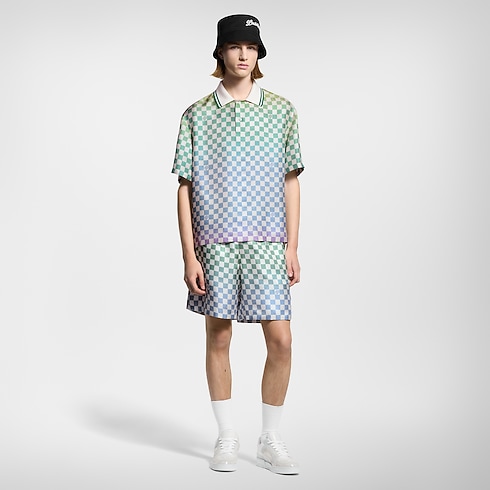 ダミエ グラディエント プリントシルクポロシャツ メンズ ウェア(洋服) (製品ズーム)