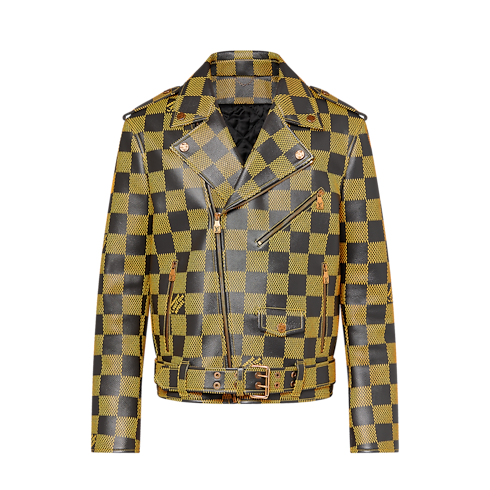 ダミエレザーレザーバイカージャケット メンズ Discontinued Product (製品ズーム)