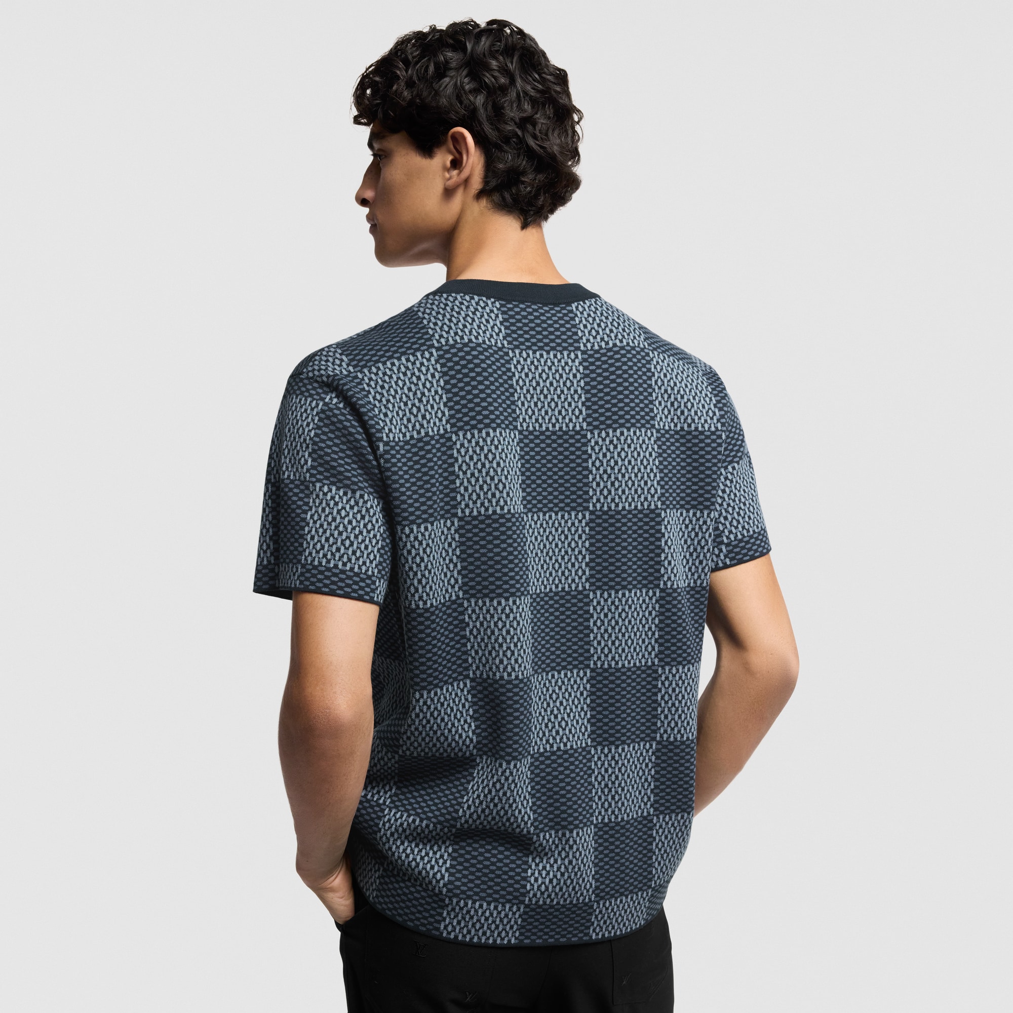 ダミエショートスリーブクルーネックウィズLVストラスパッチ  ウィメンズ プレタポルテ(洋服) (製品ズーム)