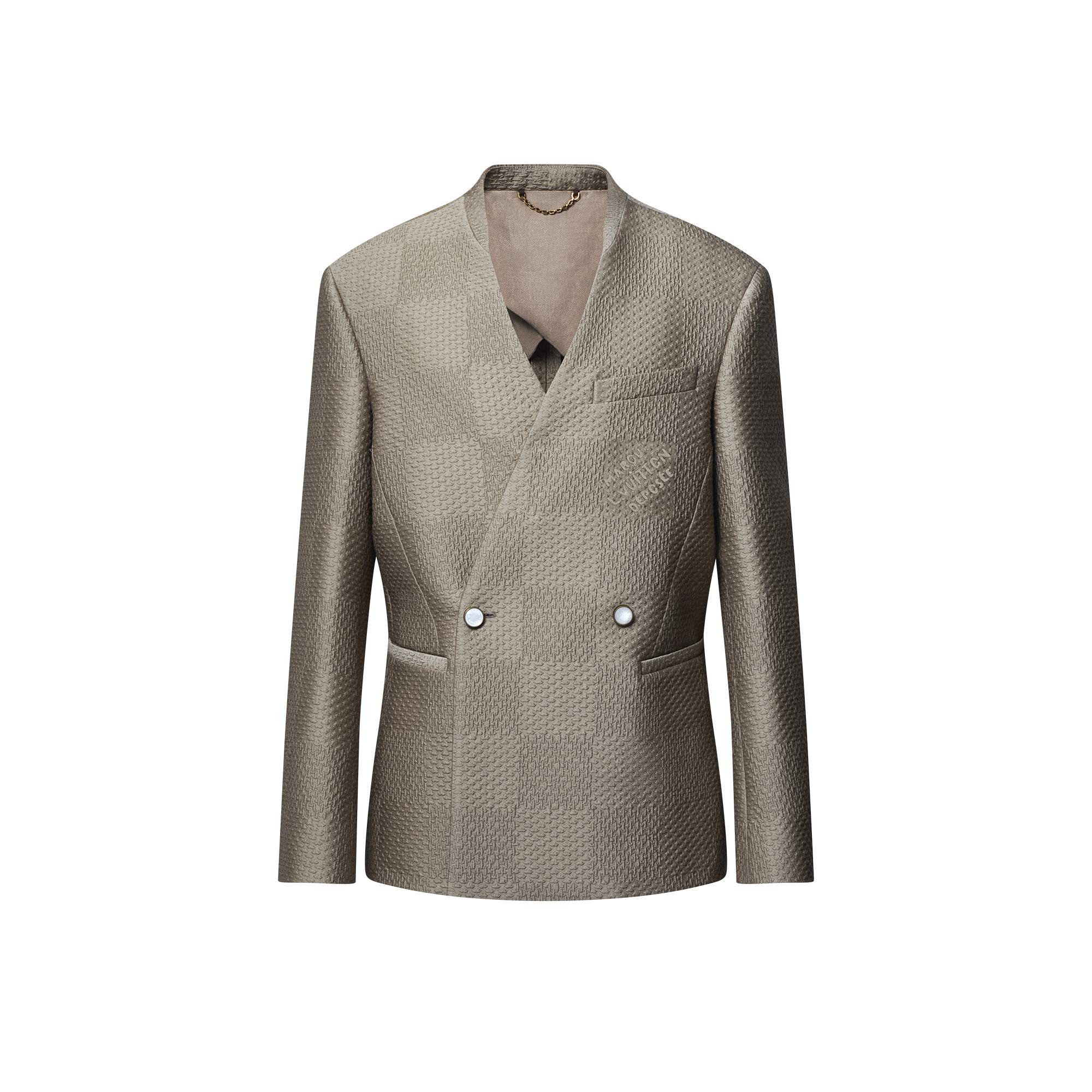 ダミエウールアンドシルクジャカード ダブルブレストジャケット  メンズ プレタポルテ(洋服) (製品ズーム)