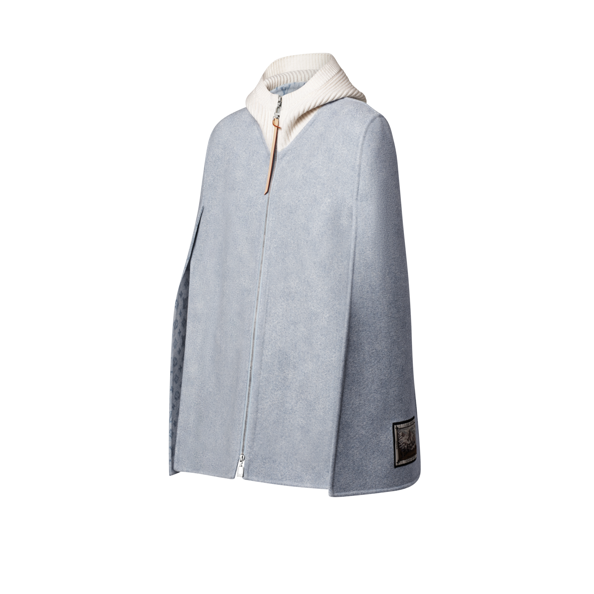 デニムエフェクト ダブルフェイスケープ  ウィメンズ ウェア(洋服) (製品ズーム)