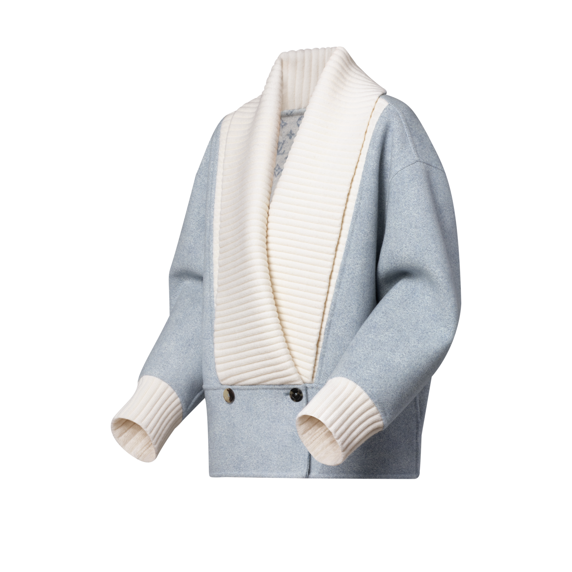 デニムエフェクト ダブルフェイスジャケット  ウィメンズ ウェア(洋服) (製品ズーム)