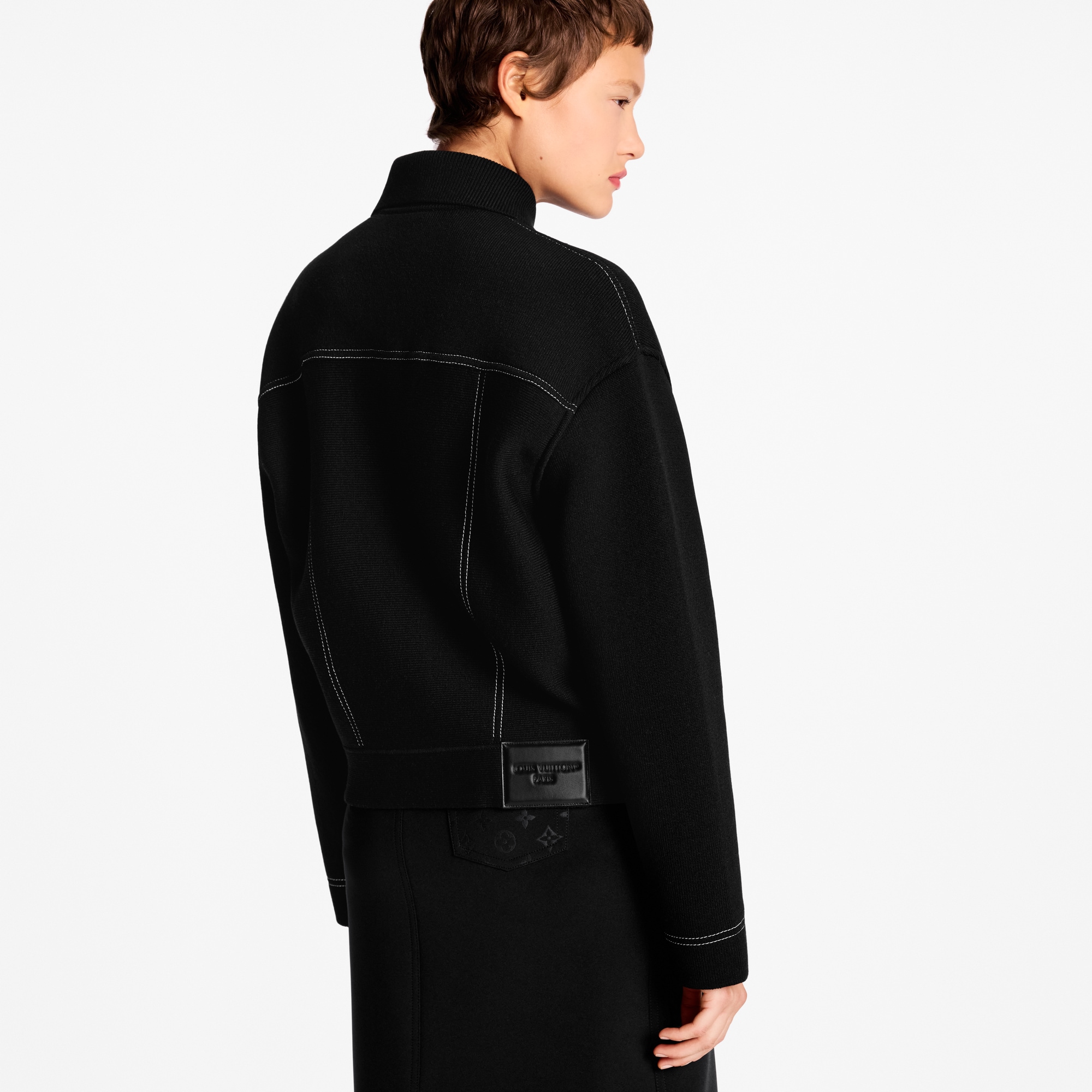 デニムエフェクト ニットジャケット  ウィメンズ ウェア(洋服) (製品ズーム)