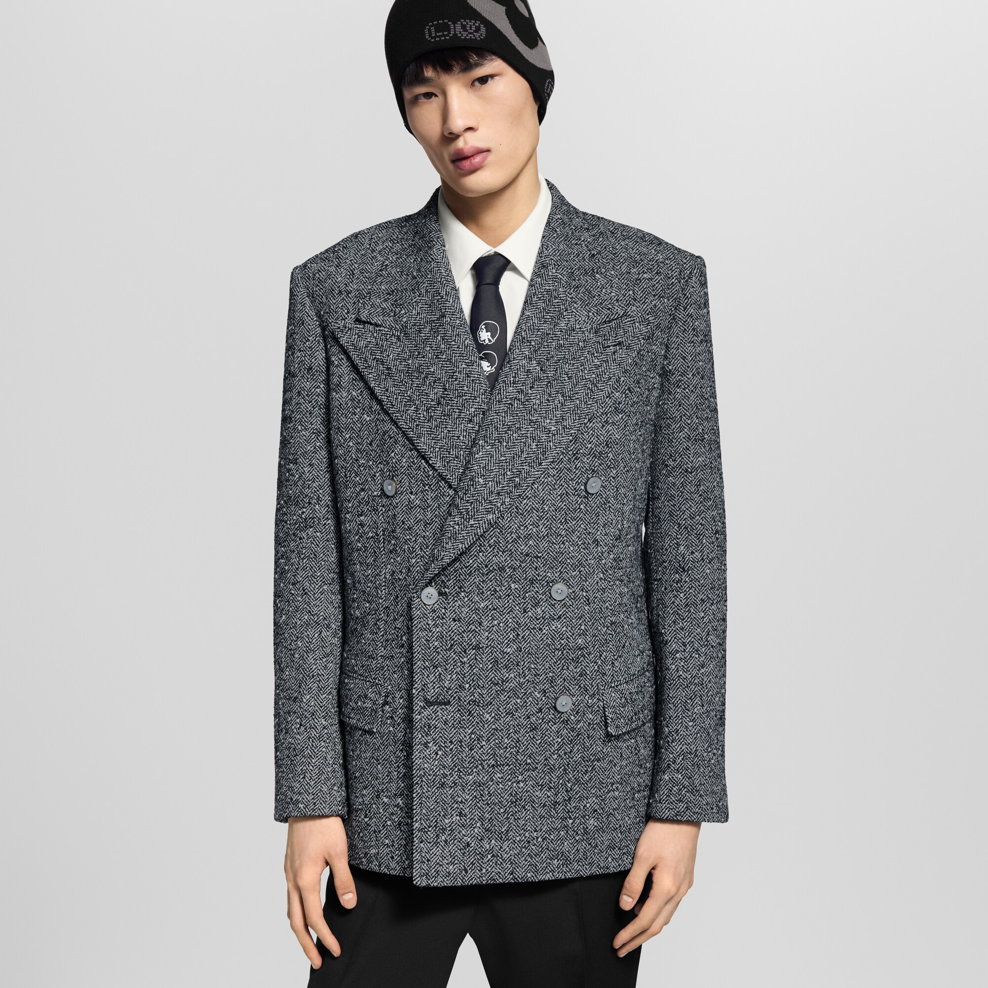 ダブルブレスト ツイードジャケット  メンズ ウェア(洋服) (製品ズーム)