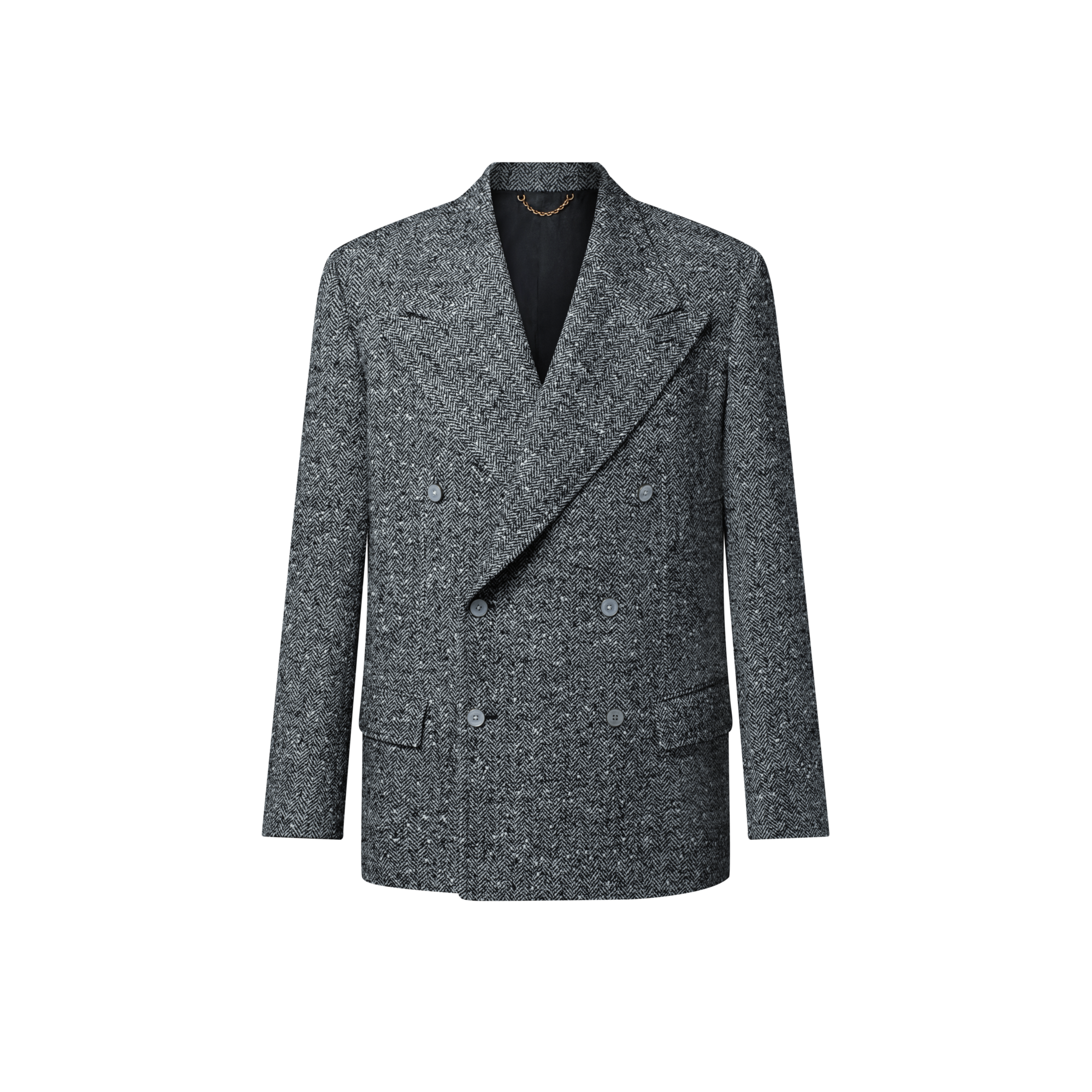 ダブルブレスト ツイードジャケット  メンズ ウェア(洋服) (製品ズーム)