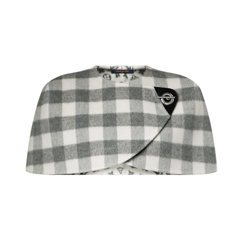 ダブルフェイス チェックケープレット ウィメンズ ウェア(洋服) (製品ズーム)